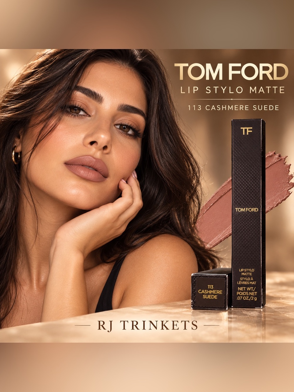 Tom Ford Lip Stylo Matte — Cashmere Suede Nude-Pink